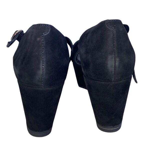 Robert Clergerie Paris NWOB Suade Platform Peep-Toe Mary Janes Romantic Goth Sz7 - Picture 6 of 9